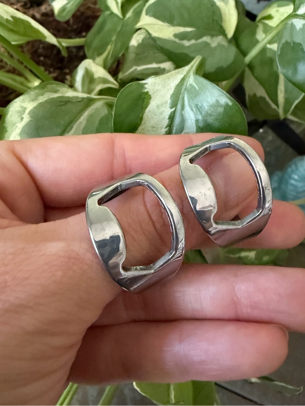 🆕 Two Silver Bottle Opener Rings